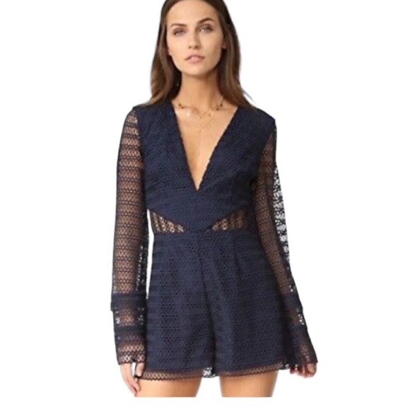 KEEPSAKE the Label Pants - KEEPSAKE the Label All Night Lace Romper